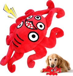 FUUFOME Octopus Squeaky Plush Dog Toy