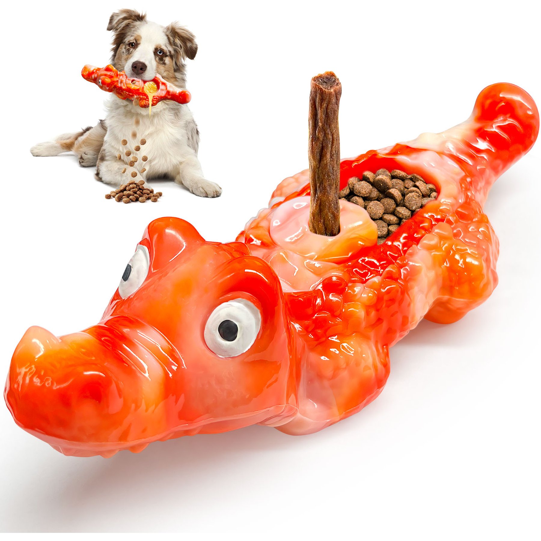 FUUFOME Indestructible Crocodile Milk Flavored Dog Toy