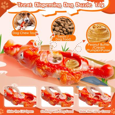 Show full view: FUUFOME Indestructible Crocodile Milk Flavored Dog Toy slide 2 of 9