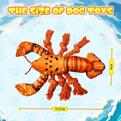 Show full view: FUUFOME Plush Squeaky Lobster Dog Toy slide 5 of 8