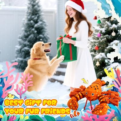 Show full view: FUUFOME Plush Squeaky Lobster Dog Toy slide 7 of 8