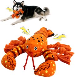 FUUFOME Plush Squeaky Lobster Dog Toy