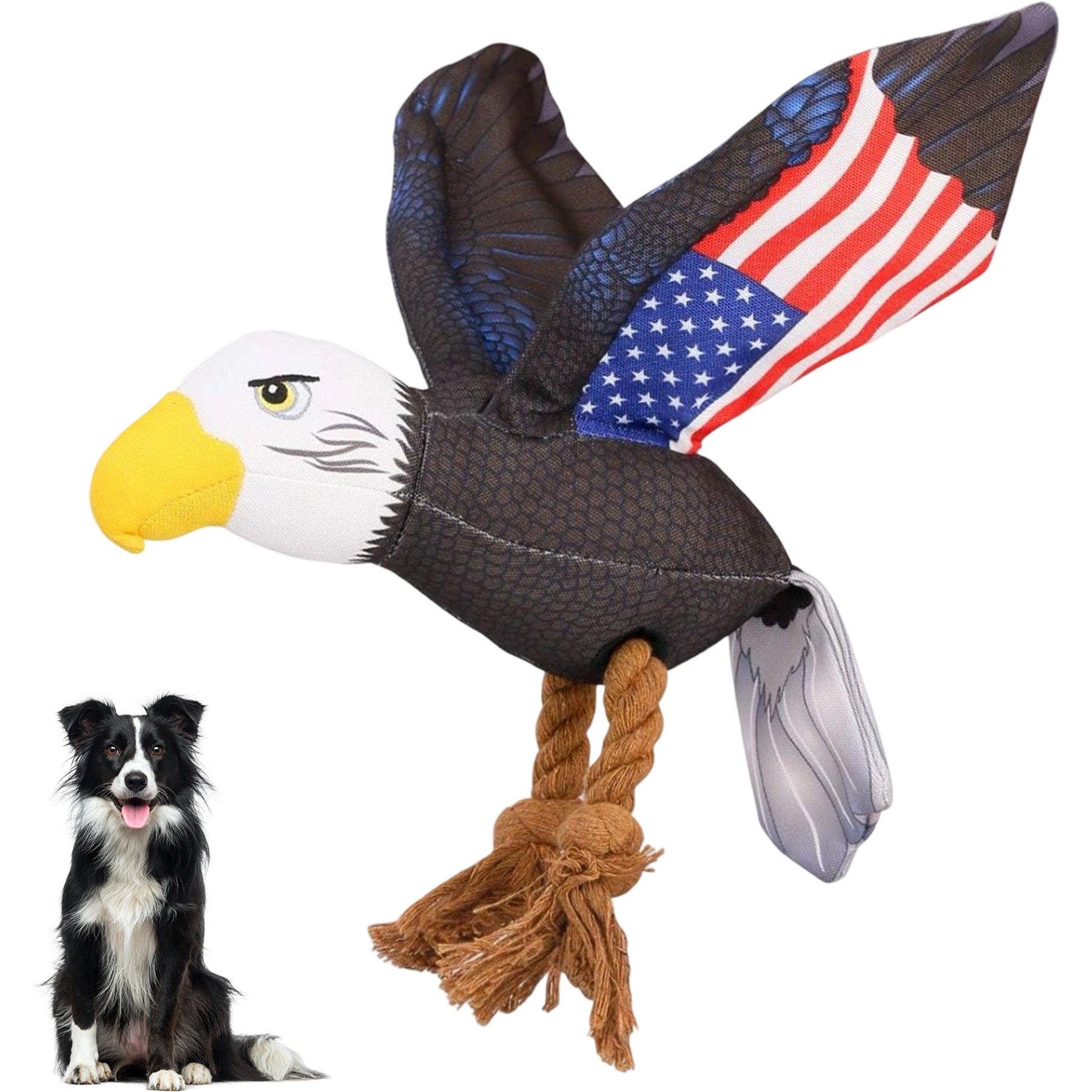 FUUFOME Eagle Squeaky Plush Dog Toy