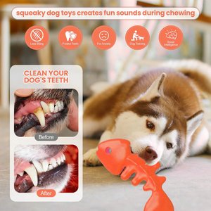 FUUFOME Durable Nylon Fishbone Bacon Flavored Chew Dog Toy
