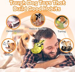 FUUFOME Indestructible Squeaky Milk Scented Ball Dog Toy slide 2 of 7