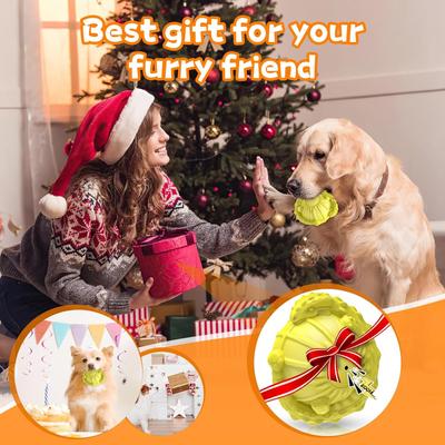 Show full view: FUUFOME Indestructible Squeaky Milk Scented Ball Dog Toy slide 7 of 7