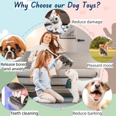 Show full view: FUUFOME Durable Squeaky Plush Honey Badger Dog Toy slide 5 of 8