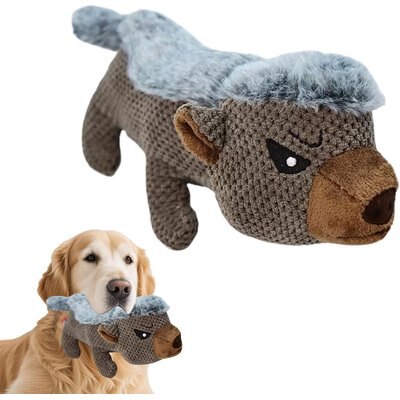 FUUFOME FUUFOME Durable Squeaky Plush Honey Badger Dog Toy