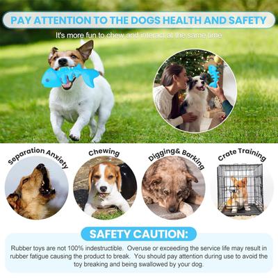 Show full view: FUUFOME Durable Nylon Fishbone Bacon Flavored Dog Chew Toy slide 7 of 7