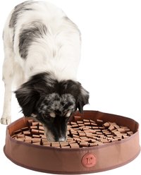 Reggie Stimulating Dog Feeder Mat, Large, Bark Brown