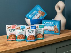 Optimeal Grain-Free Variety Pack Sea Protein Selection Shrimp, Tuna, Salmon, Herring, Mackerel & Cod Wet Cat Food, 3-oz pouch, case of 12 slide 2 of 5