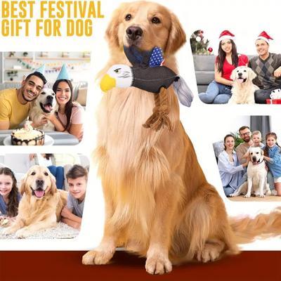 Show full view: FUUFOME Eagle Squeaky Plush Dog Toy slide 6 of 6