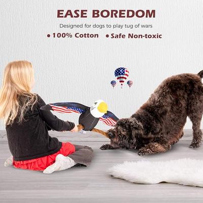 Show full view: FUUFOME Eagle Squeaky Plush Dog Toy slide 2 of 6