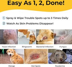 Smiling Paws Pets Antibacterial & Antifungal Medicated Dog & Cat Shampoo, Passionfruit Scent, 12-fl oz bottle slide 2 of 4
