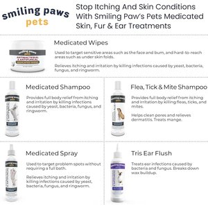Smiling Paws Pets Antibacterial & Antifungal Medicated Dog & Cat Spray, 8-fl oz bottle