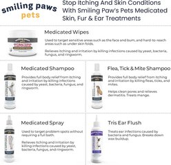 Smiling Paws Pets Medicated Itch Relief Oatmeal Flea & Allergy Relief Dog Shampoo, 12-fl oz bottle slide 2 of 8