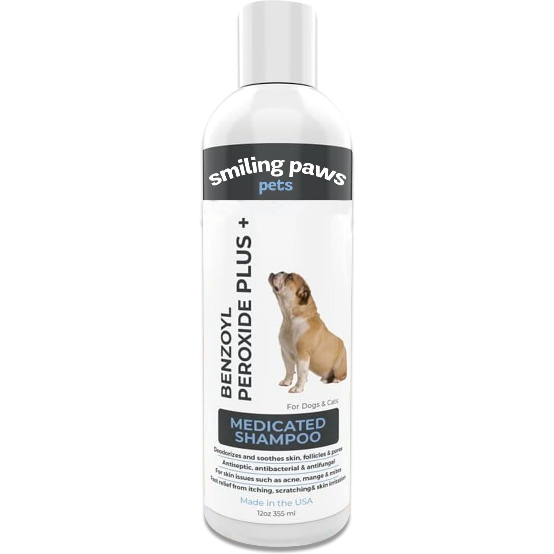 Smiling Paws Pets Medicated Itch Relief Oatmeal Flea & Allergy Relief Dog Shampoo, 12-fl oz bottle