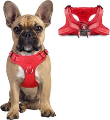BARKBAY Adjustable Reflective Step In No Pull Small & Medium Dog Vest Harness, Red, Small: 15 to 21-in chest slide 1 of 9