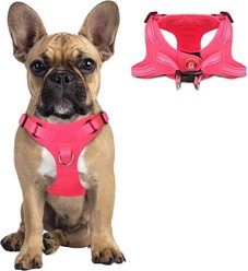 BARKBAY Adjustable Reflective Step In No Pull Small & Medium Dog Vest Harness, Pink, Small: 15 to 21-in chest