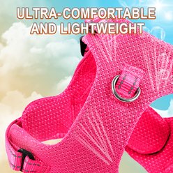BARKBAY Adjustable Reflective Step In No Pull Small & Medium Dog Vest Harness, Pink, Small: 15 to 21-in chest slide 2 of 9