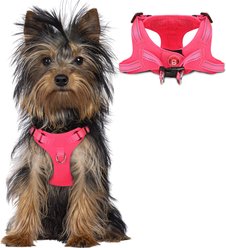 BARKBAY Adjustable Reflective Step In No Pull Small & Medium Dog Vest Harness, Pink, XX-Small: 10.5 to 14.2-in chest