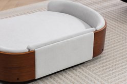 Zeus & Ruta Sofa Dog Bed, Light Gray slide 2 of 6