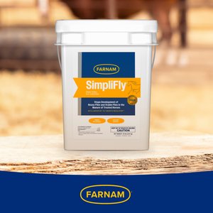 Farnam SimpliFly Feed-Thru Fly Control Pellets Horse Supplement, 20-lb bucket