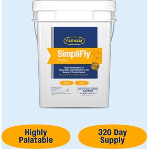 Farnam SimpliFly Feed-Thru Fly Control Pellets Horse Supplement, 20-lb bucket