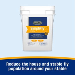 Farnam SimpliFly Feed-Thru Fly Control Pellets Horse Supplement, 20-lb bucket