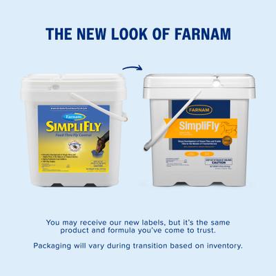 Show full view: Farnam SimpliFly Feed-Thru Fly Control Pellets Horse Supplement, 10-lb bucket slide 2 of 12