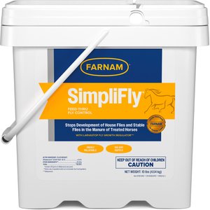Farnam SimpliFly Feed-Thru Fly Control Pellets Horse Supplement, 10-lb bucket