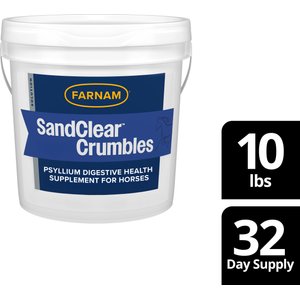 Farnam SandClear Natural Psyllium Fiber Crumbles Apple/Molasses Flavor Horse Supplement, 10-lb bucket