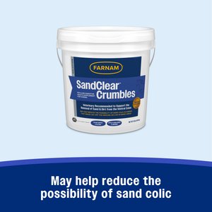 Farnam SandClear Natural Psyllium Fiber Crumbles Apple/Molasses Flavor Horse Supplement, 10-lb bucket