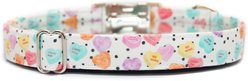Zaley Designs Conversation Hearts Adjustable Cotton Dog Collar, White, Small slide 2 of 4