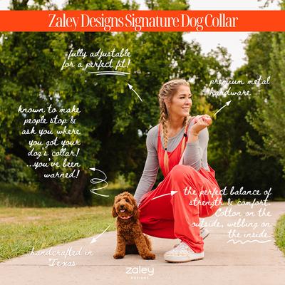 Show full view: Zaley Designs Green Hearts Adjustable Cotton Dog Collar, Small slide 4 of 4