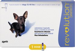 Revolution Topical Solution for Dogs, 5.1-10 lbs (Purple Box), 1 Dose (1-mo. supply)