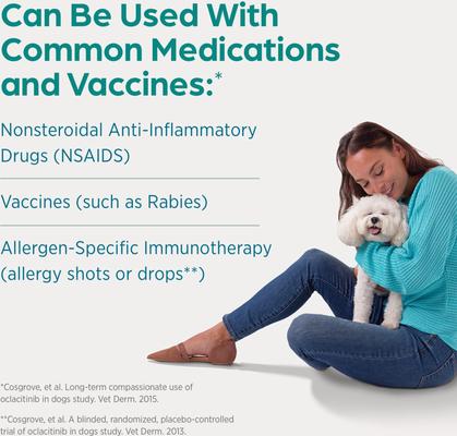 Show full view: Apoquel (oclacitinib chewable tablet) Chewable for Dogs, 5.4mg, 30 tablets slide 7 of 11