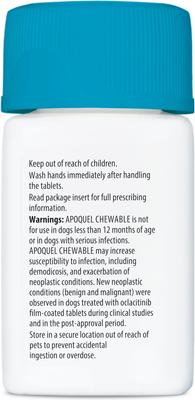 Show full view: Apoquel (oclacitinib chewable tablet) Chewable for Dogs, 5.4mg, 30 tablets slide 3 of 11