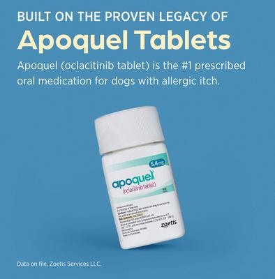 Show full view: Apoquel (oclacitinib chewable tablet) Chewable for Dogs, 5.4mg, 30 tablets slide 9 of 11