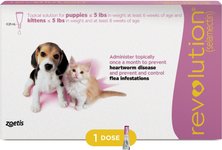 Topical Solution for Puppies & Kittens, under 5 lbs (Mauve Box), 1 Dose (1-mo. supply)