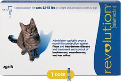 Revolution Topical Solution for Cats, 5.1-15 lbs (Blue Box), 1 Dose (1-mo. supply)