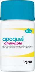 Apoquel (oclacitinib CHEWABLE tablet) CHEWABLE for Dogs, 3.6-mg, 90 tablets