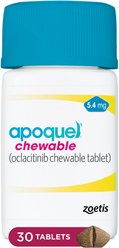 Apoquel (oclacitinib CHEWABLE tablet) CHEWABLE for Dogs, 5.4mg, 30 tablets