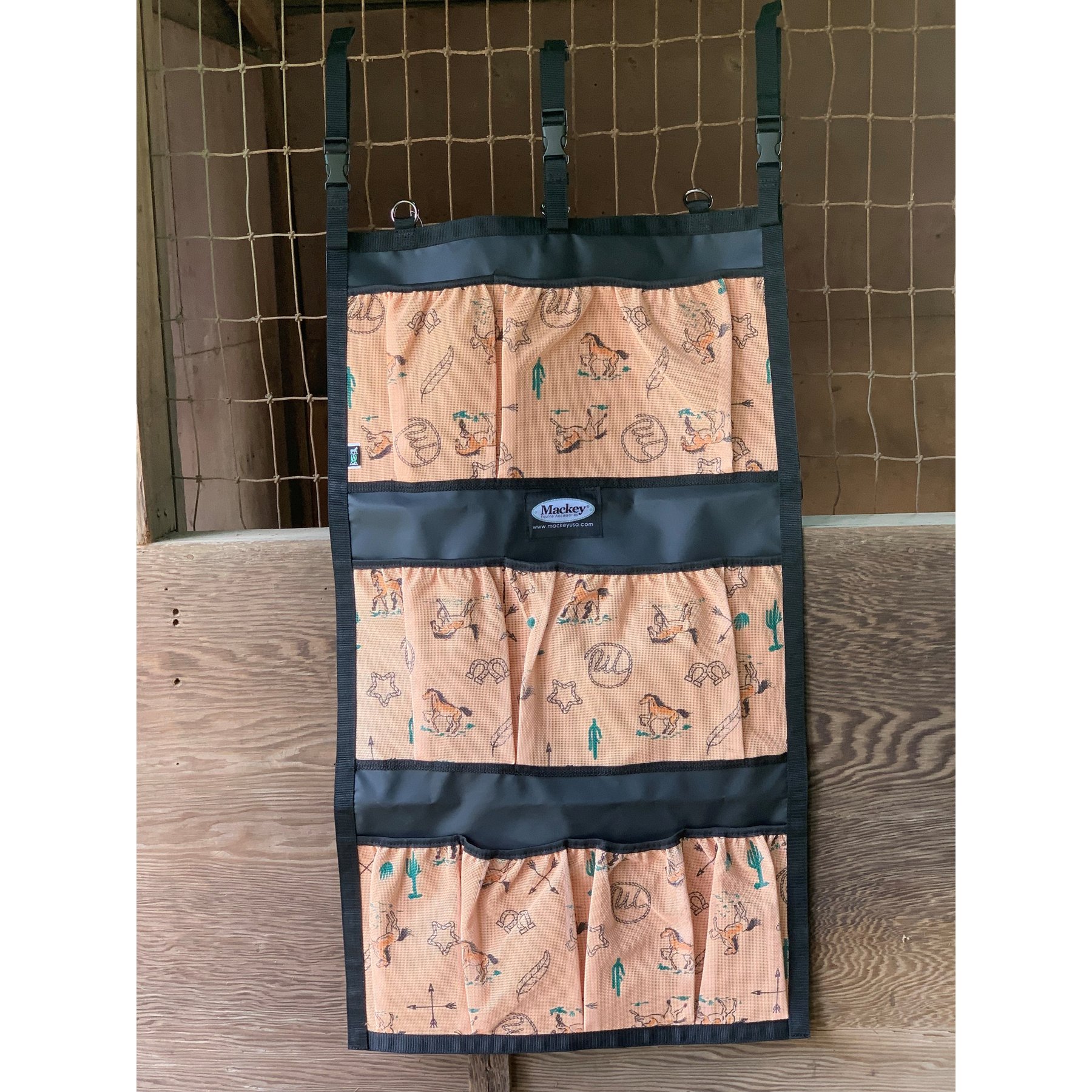 Mackey Equine Accessories Southwest Hanging Tack Organizer, Tan Multi, 24 x 23 inches