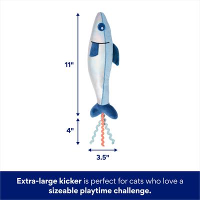 Show full view: Frisco Sardine Jumbo Plush Kicker Cat Toy with Silvervine & Catnip slide 3 of 6