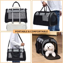 Pet Marvel Soft-Sided Sling Dog & Cat Travel Carrier Bag, Medium, Grey slide 2 of 6