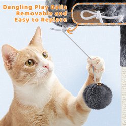 Yaheetech 82.5-in Multi-Level Tree Condo with 2 Foam Edge Perches Cat Tree, Large, Dark Gray slide 2 of 7