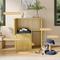 Show in main carousel: Yafylly Dual Entry Doors Wooden Cat Litter Box Enclosure with Scratching Post & Storage Shelf, 31.5-in, Natural slide 4 of 7