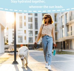 Decflow Portable Collapsible Leak-Proof BPA-Free Silicone Travel Water Bottle for Dogs & Cats, Medium slide 2 of 7