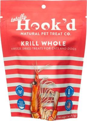 TOTALLY HOOK'D Krill Freeze-Dried Dog & Cat Treats, 1-oz bag